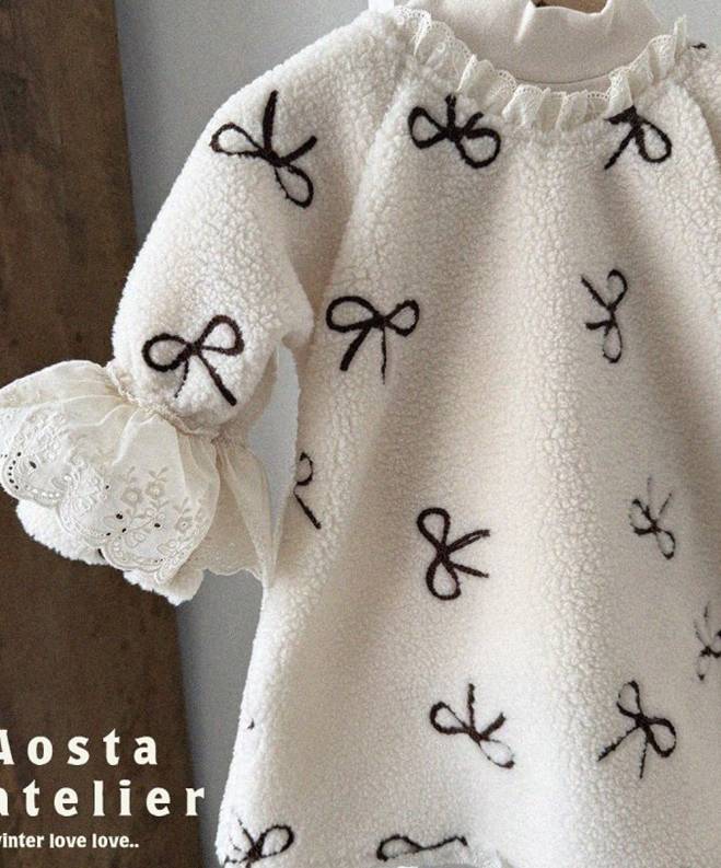 Ribbon Fleece Dress
