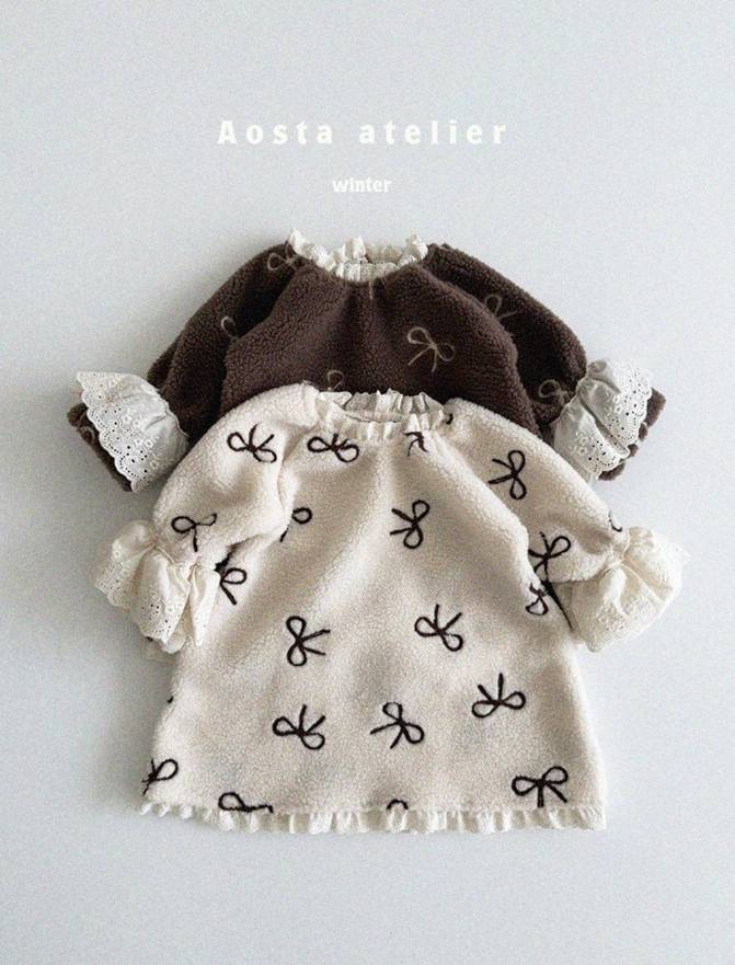 Ribbon Fleece Dress