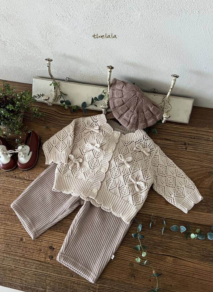 Ribbon Knit Cardigan β Beige
