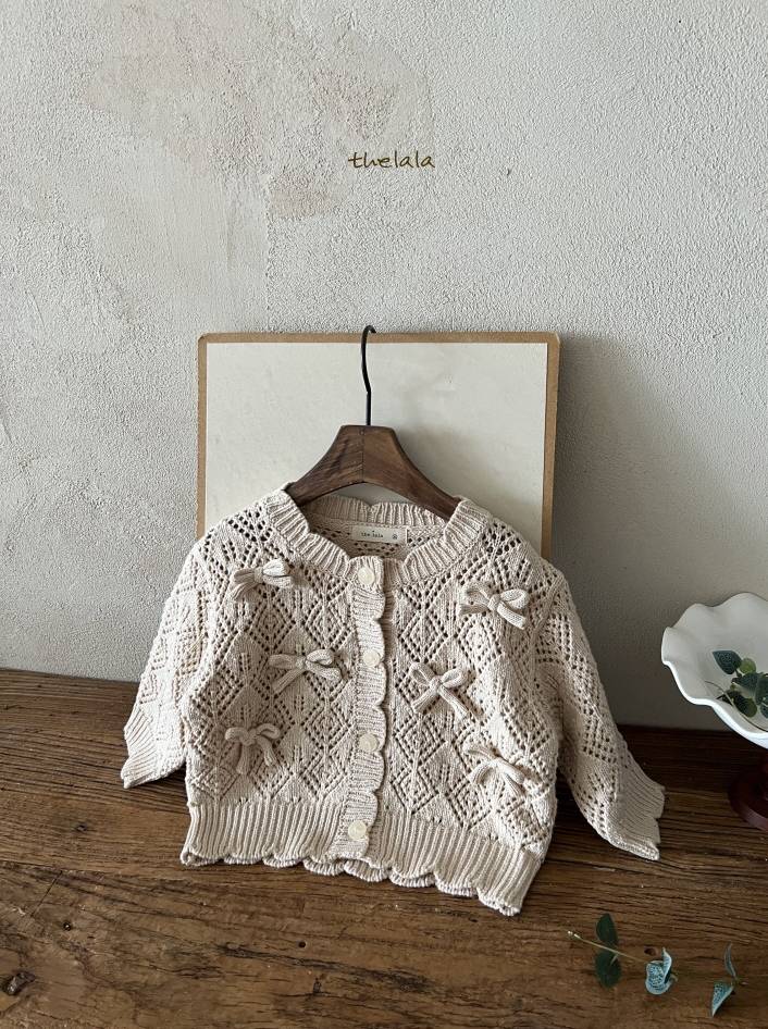 Ribbon Knit Cardigan β Beige