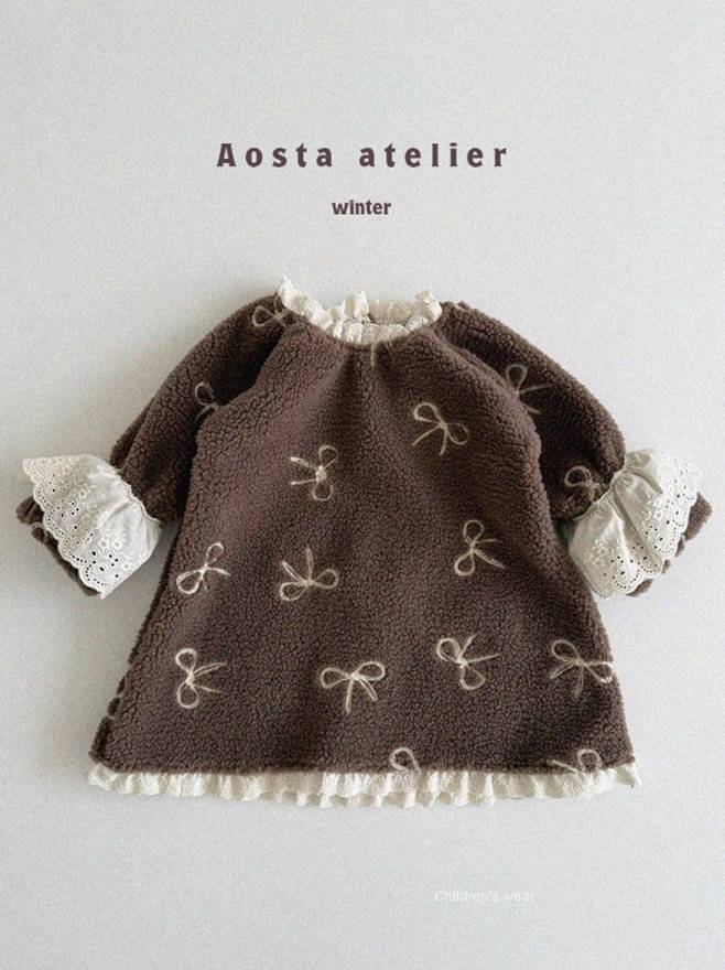 Ribbon Fleece Dress