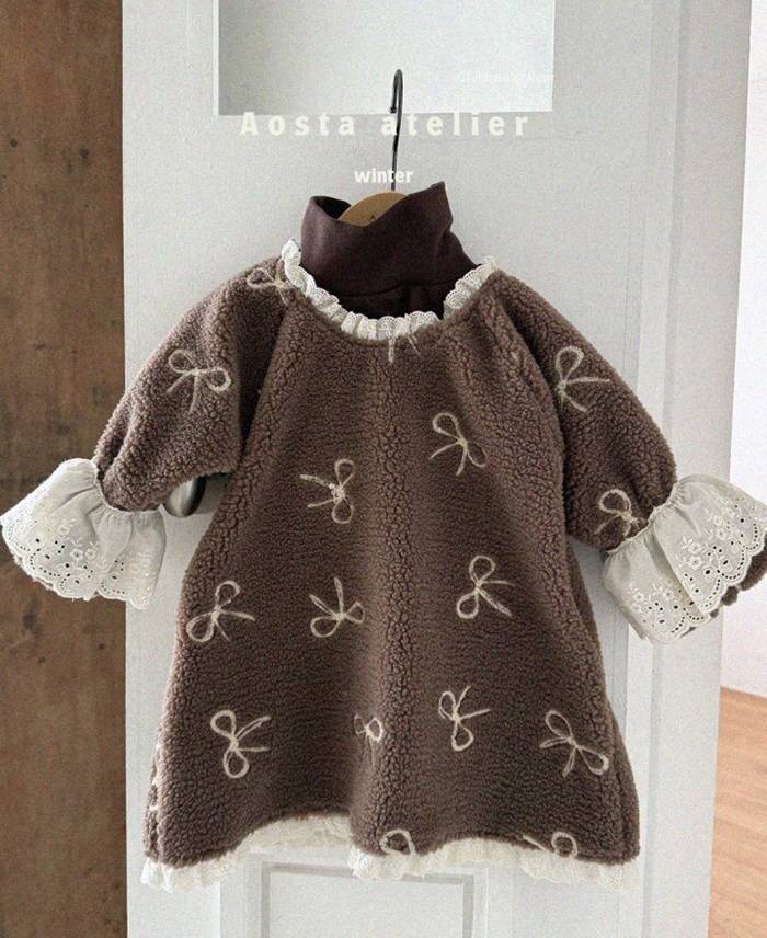 Ribbon Fleece Dress