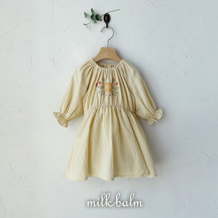 Yellow Cross Stitch Dress