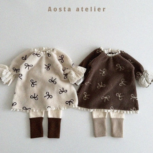 Ribbon Fleece Dress